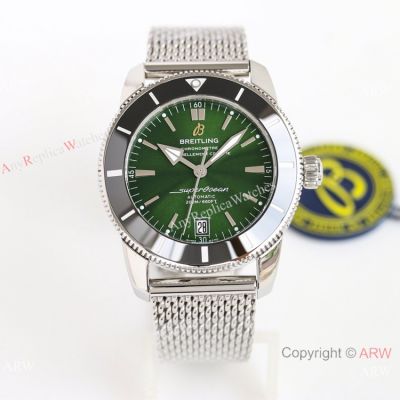 GF Replica Breitling Superocean Heritage II Green Dial Stainless steel 42mm Men Watch